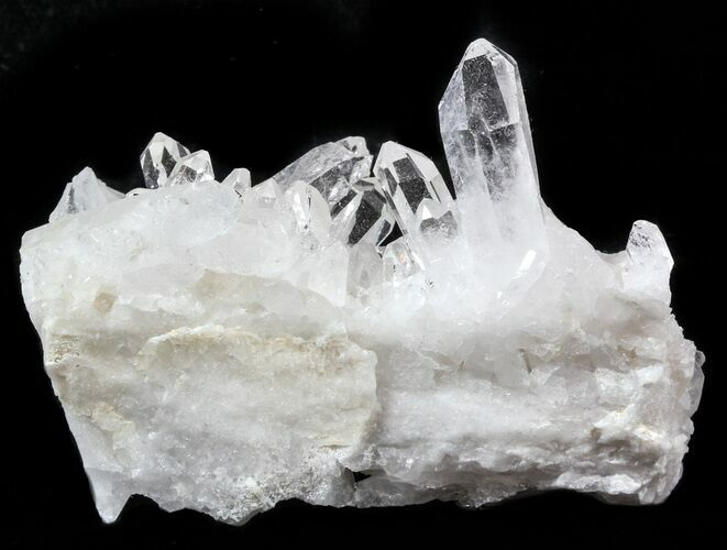 Clear Quartz Crystal Cluster - Brazil #48608